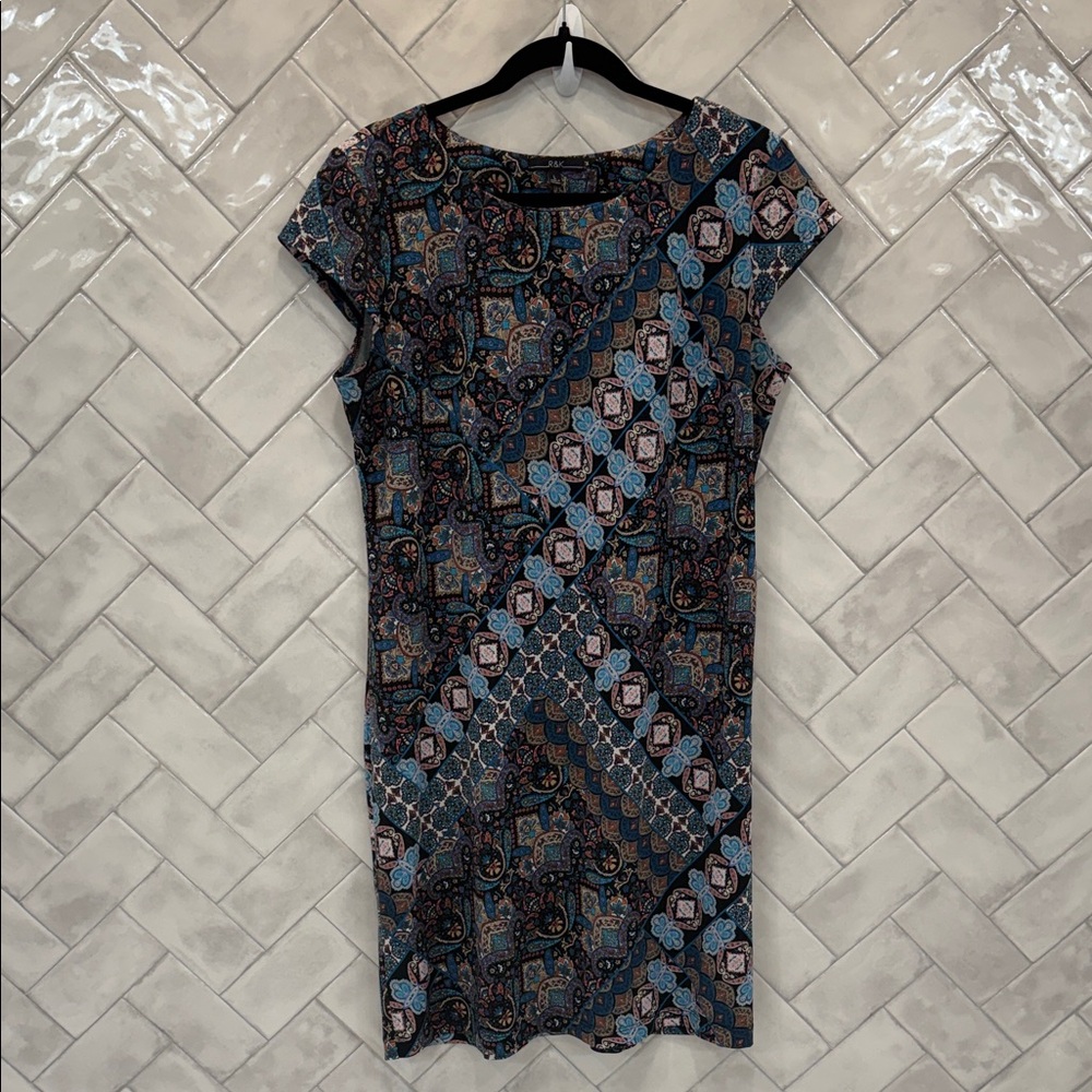 R&K Multicolor Geometric Mini Dress